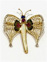 Spilla Sommer Gioielli Donna Pezzi unici in Oro giallo Opale BUTTERFLY ARTIGIANALE SOMMER